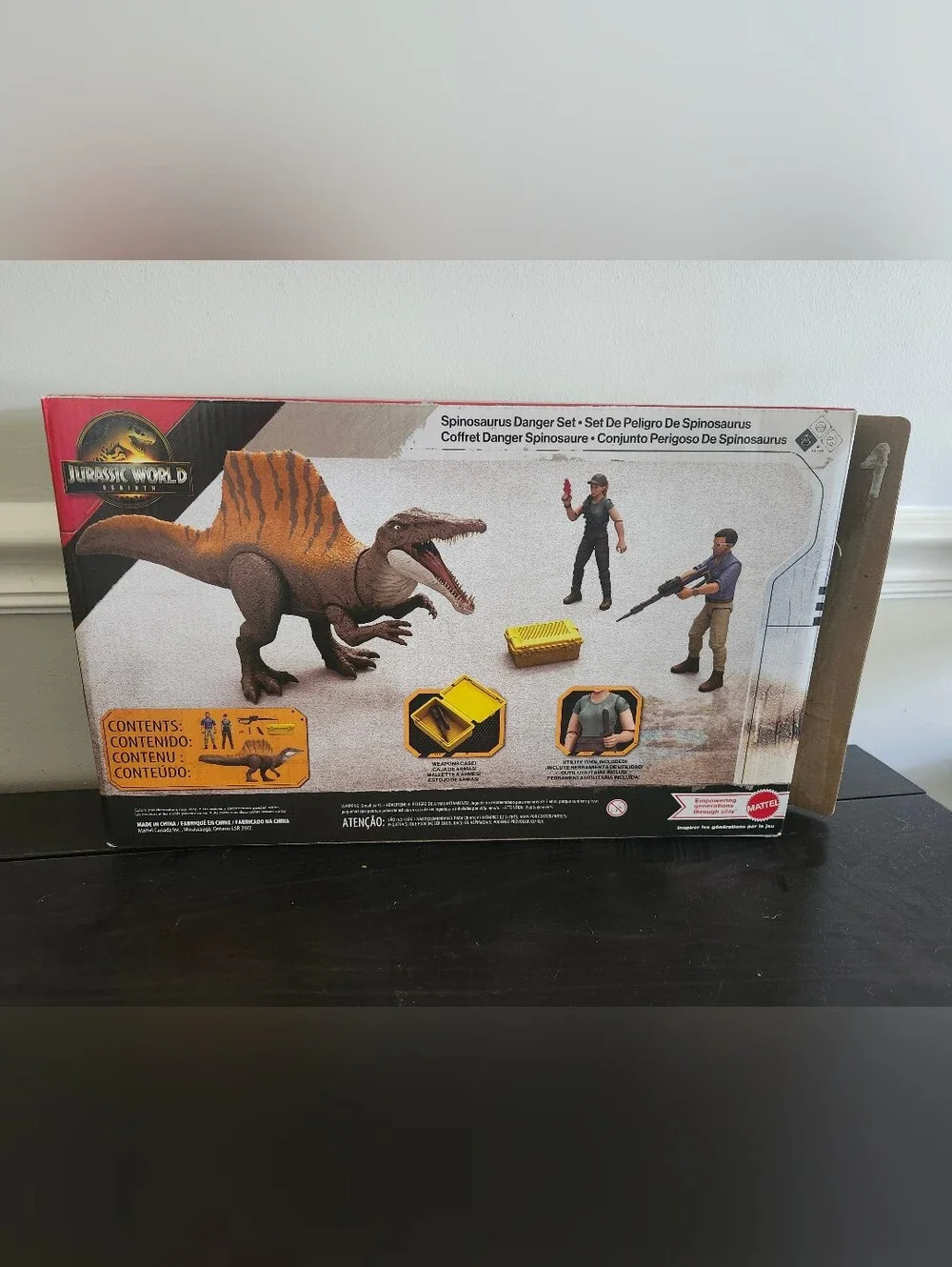 Spinosaurus Danger Set Jurassic World Rebirth Action Figures And Box NO DINOSAUR